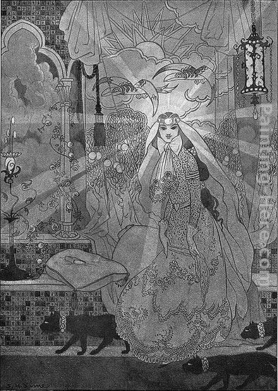 The Light of Ong Zwarba painting - Sidney H. Sime The Light of Ong Zwarba art painting
